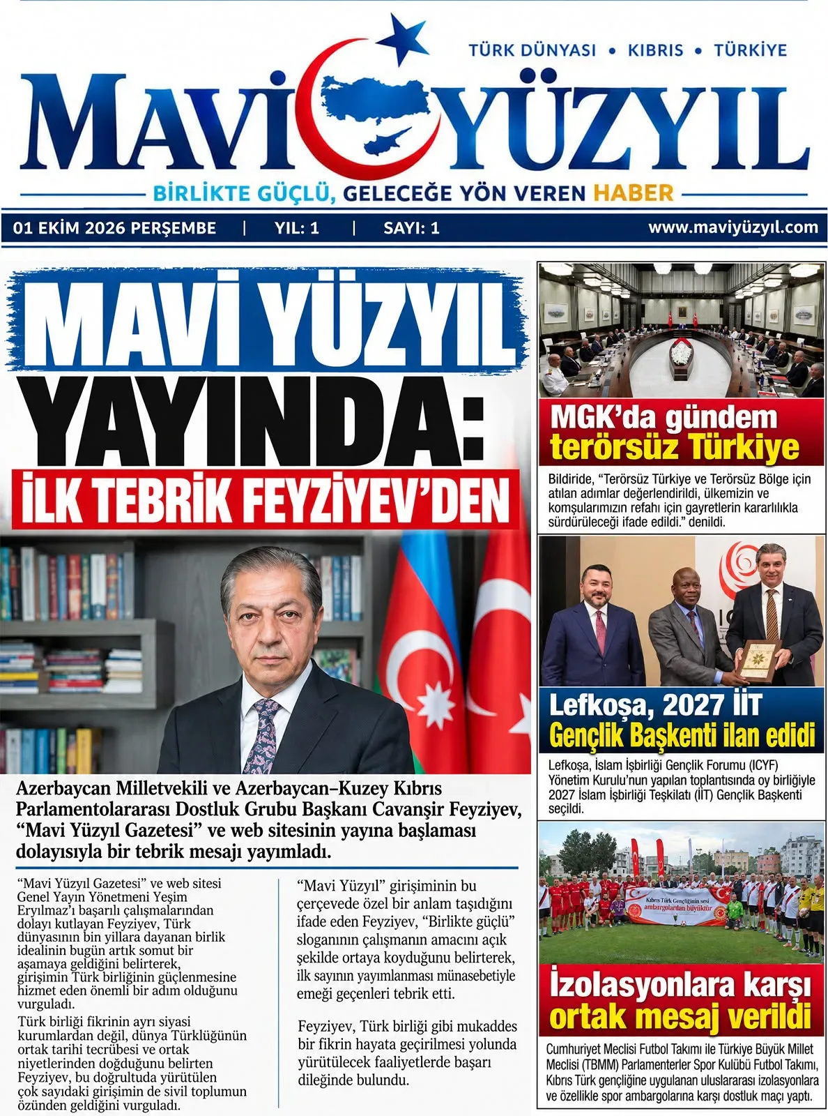Mavi Yüzyıl bugünkü kapak